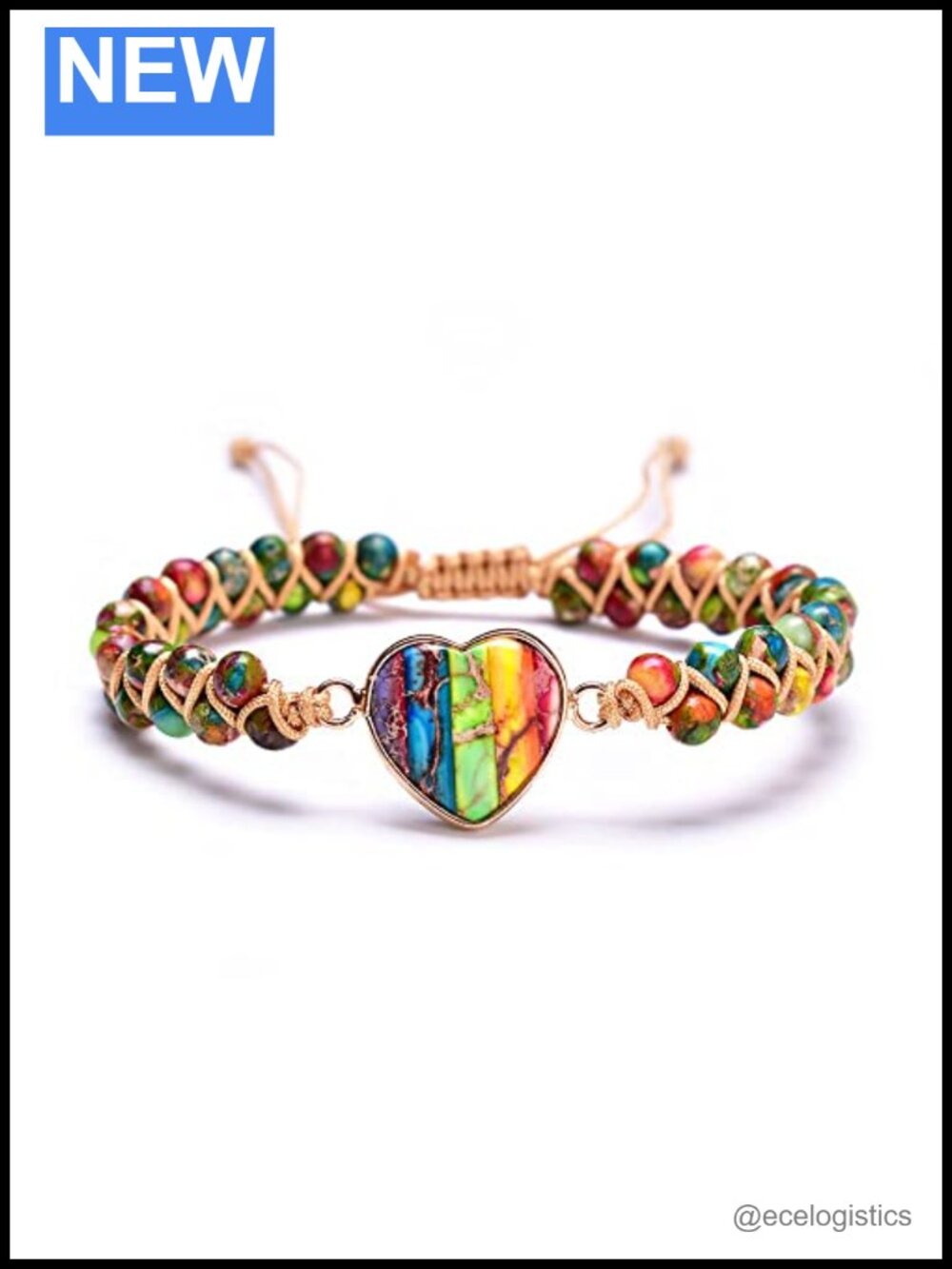 Natural Stone Chakra Wrap Bracelet Leather Handmade Meditation